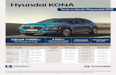Hyundai KONA · Cennik ważny od 1.09.2019 r. Szczegóły oferty dostępne są na oraz u Autoryzowanych Dealerów Hyundai. Zaprezentowany na fotografiach model ma charakter przykładowy.