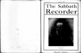 '~ atVol+63+(1907)/Sabbath... · , , ·1tbt _abbatbiattorJ:Jtr + A. H. LEWIS, D. D., LL. D., Editor. N. O.MOORE," Business Manager. 'TERMS OF SUBSCRIPTION. , " Per year