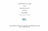 CURRICULUM OF GEOLOGY FOR BS/MShec.gov.pk/english/services/universities/RevisedCurricula... · 2019-02-28 · The notebooks/field books/graphs and drawing sheets pertaining to the