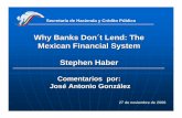 Why Banks Don´t Lend: The Mexican Financial System Stephen ...siteresources.worldbank.org/INTMEXICOINSPANISH/Resources/paper-ja... · Las reglas de derechos de propiedad han sido