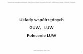 Układy współrzędnych GUW, LUW Polecenie LUWzoi.il.pw.edu.pl/kwp/images/pdf/SST_2014_2015/... · LUW - kopia z AutoCAD Exchange Ustawia pocz ątek i orientacj ę bie żącego LUW.