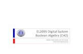 EL2095 Digital System Boolean Algebra (CH2)...Sekolah Teknik Elektro dan Informatika Institut Teknologi Bandung Introduction Let’s learn to design digital circuits We’ll start