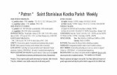 * Patron * Saint Stanislaus Kostka Parish WeeklyPATRON Page 3 Our parish is commencing its participation in a program called „Generations of Faith”. Generations of Faith is an