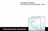 Samsung Galaxy Note10|Note10+ N970U|N975U Manual del …...de memoria se mantengan libres de polvo y agua, y que la bandeja esté insertada de forma segura antes de cualquier exposición