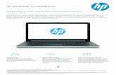 HP Notebook 15-da0062nwEkran Full HD Usiądź w ygodnie i ciesz się kr ystalic znie c zyst ym obrazem dzięki doskonałej jakości ży w ym kolorom i 2 mln pikseli. Rozdzielc zość