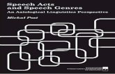 Speech Acts - Wyższa Szkoła Filologiczna prof. Posta.pdf · Introduction 1 Part I: Methodological background 1. The discourse context 9 2. A unification of speech acts and speech