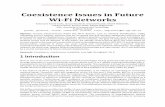Coexistence Issues in Future Wi-Fi Networks · Dense Wi-Fi network Traffic offloading (LTE to Wi-Fi) Station D uses the LTE infrastructure for calls while other traffic is sent over