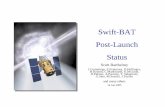 Swift-BAT Post-Launch Status · 2012-02-13 · • Example: Hercules X-1, 35-day outburst cycle, 1.7-day eclipse cycle lasting 5.5 hrs • Flat regions are times when BAT was pointing