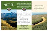 Chino Hills E · 2017-03-27 · genético, la migración de especies y la repoblación después de una catástrofe como un incendio. El enlace biológico Chino Hills ofrece a las