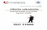 wg ISO 31000 - ganesa.plganesa.pl/sites/default/files/iso_31000.pdf · wg ISO 31000 2017 . 2 1. ADRESACI SZKOLENIA Szkolenie skierowane jest do osób odpowiedzialnych za zarządzanie