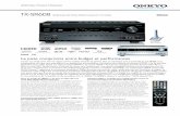 TX-SR608 Ampli-tuner A/V home cinéma surround 7.2 ... - Onkyo · TX-SR608 Ampli-tuner A/V home cinéma surround 7.2 canaux Due to a policy of continuous product improvement, Onkyo