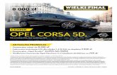 CENNIK OPEL CORSA 5D....Cennik – Opel Corsa 5-drzwiowy Rok produkcji 2016, rok modelowy 2017 Ceny promocyjne* Essentia Enjoy Color Edition Cosmo 1.2 (70 KM) M5 36 700 41 050 46 150
