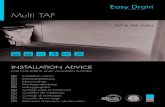 Installation Advice Easy Drain Modulo · Multi TAF 11 Acabamiento - TAF Wall Acabamento - TAF Wall Finissaggio - TAF Wall Finition - TAF Wall Wykończeniowy - TAF Wall FINISHING -