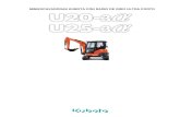 Catálogo Kubota Miniexcavadora U20-3aS€¦ · Equipo estándar Motor / Sistema de combustible •Filtro de aire con doble elemento •Bomba de combustible eléctrica Tren de rodaje