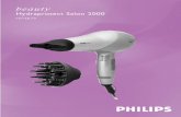 Hydraprotect Salon 2000 - Philips · Zdrowe włosy zawierają około 15% wody.Testy naukowe dowiodły,ze ciągłe suszenie włosów w zbyt wysokiej temperaturze może prowadzić do