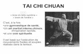 TAI CHI CHUANTAI CHI CHUAN 太极拳 « boxe du faîte suprême » « boxe de l'ombre » C’est, à la fois •une gymnastique de santé, •Un art martial interne,chinois, d'inspiration