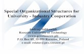 Special Organizational Structures for University ...crp-eut.org/2007_Sobkowiak.pdfSpecial Organizational Structures for University - Industry Cooperation Andrzej Sobkowiak Rzeszów