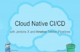 Cloud Native CI/CD - QCon London 2020€¦ · Cloud Native CI/CD with Jenkins X and Knative Tekton Pipelines. @jdrawlings @bobcatwilson. ... Increased developer ease for building,