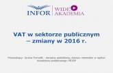 VAT w sektorze publicznym zmiany w 2016 r. · Wyrok TSUE z 29.09.2015 r. w sprawie C-276/14 Gmina Wrocław Artykuł 9 ust. 1 dyrektywy Rady 2006/112/WE z dnia 28 listopada 2006 r.