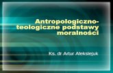 Antropologiczno- teologiczne podstawy moralności · Prawosławie do prawdy o trynitarnej hipostazie bytu oraz rozświetlenia misterium ludzkiej egzystencji, przez co został określony