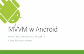 MVVM w Android - Poznań University of Technology...MVVM w Android KONWENCJA ORGANIZACJI PROJEKTU I DATA BINDING LIBRARY Składowe aplikacji Activity Activities stanowią „widoki”
