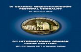 VI GDAŃSKI MIĘDZYNARODOWY FESTIWAL CHÓRALNY · VI GDAŃSKI MIĘDZYNARODOWY FESTIWAL CHÓRALNY 10 – 12 marca 2017 6TH INTERNATIONAL GDANSK ... Arild Sandvold – Jubilate Deo