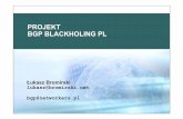 bgp blackholing pl v2 - lukasz.bromirski.net...• Zestawiamy sesje eBGP z naszymi route-serwerami zwykle dwie na każdy AS (członka projektu) • Sesje rozgłaszająprefiksy: typowe