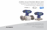 JUMO flowTRANS MAG S/H...40601200T99Z003K000 V5.00/ES/00643291 JUMO flowTRANS MAG S/H Caudalímetro electromagnético Para la industria de procesos y aplicaciones higiénicas Para
