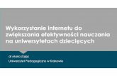 Wykorzystanie internetudo zwiększania efektywności nauczania … · 2016-04-08 · Teraz jego tutorial w języku polskim dostępny jest w serwisie eduaplikacje.eu. Adam może już