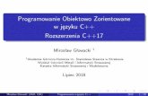 Programowanie Obiektowo Zorientowane w jezyku C++ ...home.agh.edu.pl/~glowacki/docs/matwykl/O-o/_ProgObiekt-C++17-Rozsz.pdf5 cout