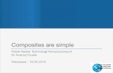 Composites are simple - Kompozytykompozyty.net/wp-content/uploads/2018/06/20180618_PKTK_Warsz… · innowacyjnych technologii, co przyczynia się do poprawy poziomu innowacyjności