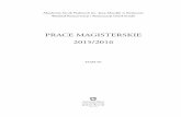 PRACE MAGISTERSKIE 2015/2016 · Techniques and technologies of papier-mâché used in decorative arts and sculpture with the example of the conservation of the 19th c. copy of the