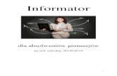 Informator - ppp.chorzow.plppp.chorzow.pl › stronawww › wp-content › uploads › 2018 › ... · - technik elektronik - technik informatyk - technik organizacji reklamy - technik