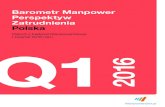 Barometr Manpower Perspektyw Zatrudnienia Q1 2016 › system › obj › 1100_Barometr_Manpower_Perspekty… · Prognoza netto zatrudnienia Prognoza netto zatrudnienia po korekcie