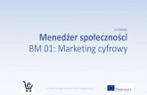 e-COMMA Menedżer społeczności BM 01: Marketing cyfrowy€¦ · inwestycji (ROI); reputacja w sieci i ORM 1.3 Kanały komunikacji i główne elementy marketingu cyfrowego 2. Marketing