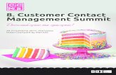 8. Customer Contact Management Summit · 2017-04-25 · Customer Journey w środowisku multikanałowym, aby uzyskać jak najlepsze CX Customer Journey Map – wprowadzenie do warsztatu: