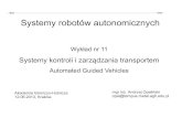 Systemy Robotów Autonomicznychhome.agh.edu.pl/~opal/sysra/wyklady/SysRAw11.pdf · 2013-06-17 · Systemy robotów autonomicznych Wykład nr 11 Systemy kontroli i zarządzania transportem