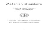 Materia³y zjazdowe 2006 - SSPTChem · Bartosz Trzewik, Stanisław Walas „Polimery dopasowane jonowo w zastosowaniu do zatęŜania miedzi(II) w układzie przepływowym”.....77