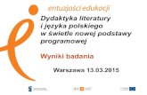 Prezentacja programu PowerPointeduentuzjasci.pl/images/stories/konferencje... · 60% uczniów deklaruje, że atmosfera w szkole jest dobra 70% uczniów deklaruje, że atmosfera w