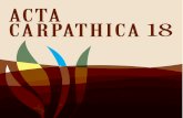ACTA CARPATHICA 18 - Uniwersytet RzeszowskiCarpathica_18.pdf · 2 Publikacja dofinansowana ze środków UE w ramach projektu “Integracja środowisk naukowych obszaru pogranicza