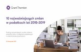 w podatkach lat 2015-2019 - grantthornton.pl · 10 najważniejszych zmian w podatkach lat 2015-2019 25 listopada 2019 Ranking najważniejszych z punktu widzenia podatnika zmian w