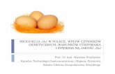 PRODUKCJA JAJ W POLSCE, WPŁYW CZYNNIKÓW … · 2012-03-22 · Sktad chemiczny jaja kurzego o standardowej masie (wg różnych autorów) Składniki Biatko Żóttko g %% g H 2 O Sucha