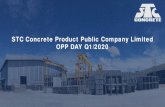 STC Concrete Product Public Company Limited OPP DAY Q1/2020 · 4 บริษัทฯ ประกอบธุรกิจผลิตและจําหน่ายผลิตภัณฑ์คอนกรีต