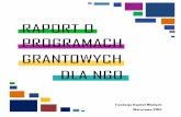 RAPORT O PROGRAMACH GRANTOWYCH DLA NGOkapitalmlodych.pl/wp-content/uploads/2015/05/RAPORT... · 2015-05-11 · Dla młodych organizacji non-profit, dopiero stawiających pierwsze