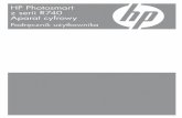 HP Photosmart z serii R740 Aparat cyfrowyh10032. · Włóż baterię do większego gniazda, wciskając ją do chwili, gdy zadziała zatrzask. 3. Zamknij pokrywk ę baterii/karty pami