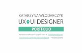KATARZYNA WŁODARCZYK UX UI DESIGNER PORTFOLIO · worked in Comarch a Krakow-based company as a UX/UI Designer, I had an internship in Ericpol as a UX/UI Designer and at Jagiellonian