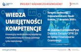 Kongres Społecznej Odpowiedzialności Nauki Kraków, 17 ... · Działania w projekcie –etap 1 W wyniku działań analityczno-badawczych opracowany został raport identyfikujący