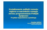 Kształtowanie polityki rozwoju regionu w warunkach nowego ...archiwum.opolskie.pl/docs/k._heffner.pdf · W dekadzie lat 2000. w Unii Europejskiej dokonano wielu ocen i przewarto