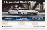 Hyundai ELANTRA · 2020-06-01 · z rocznika 2020 znajdujących się u Dealerów. Upusty na pozostałe samochody dostępne są u Autoryzowanych Dealerów Hyundai. Oferta obowiązuje