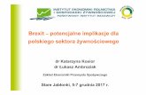 Brexit potencjalne implikacje dla polskiego sektora żywnościowego · 2020-06-10 · Bia ła Księga KE nt. Przysz ości Europy czerwiec 2017 Reflection Paper – dokument KE otwierający